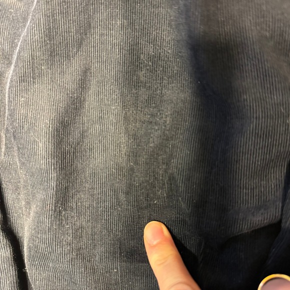 Eddie Bauer Women's Size M Black Corduroy Button Front Midi Dress Cottage Jumper - Picture 15 of 16